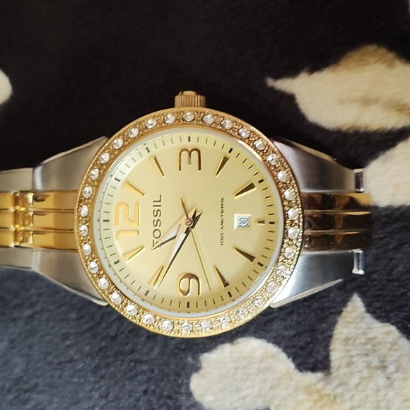 Hp?????Fossil blue rose gold and silver women\'s watch main image 11